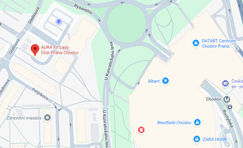 6. pobočka AURA Praha 4 Chodov: otevíráme novou pobočku fitness pro ženy 4 mapa aura fit praha 4 chodov