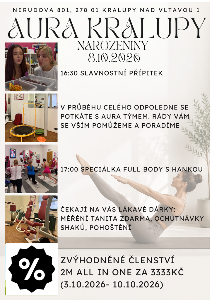 Oslavte s námi narozeniny pobočky Aura v Kralupech nad Vltavou! 4 kra